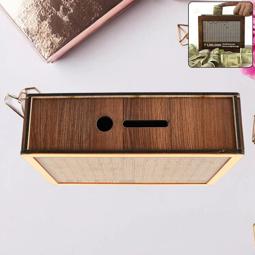 Wooden Money / Piggy Bank, Money Box (1 Pc / Pen Not Included)