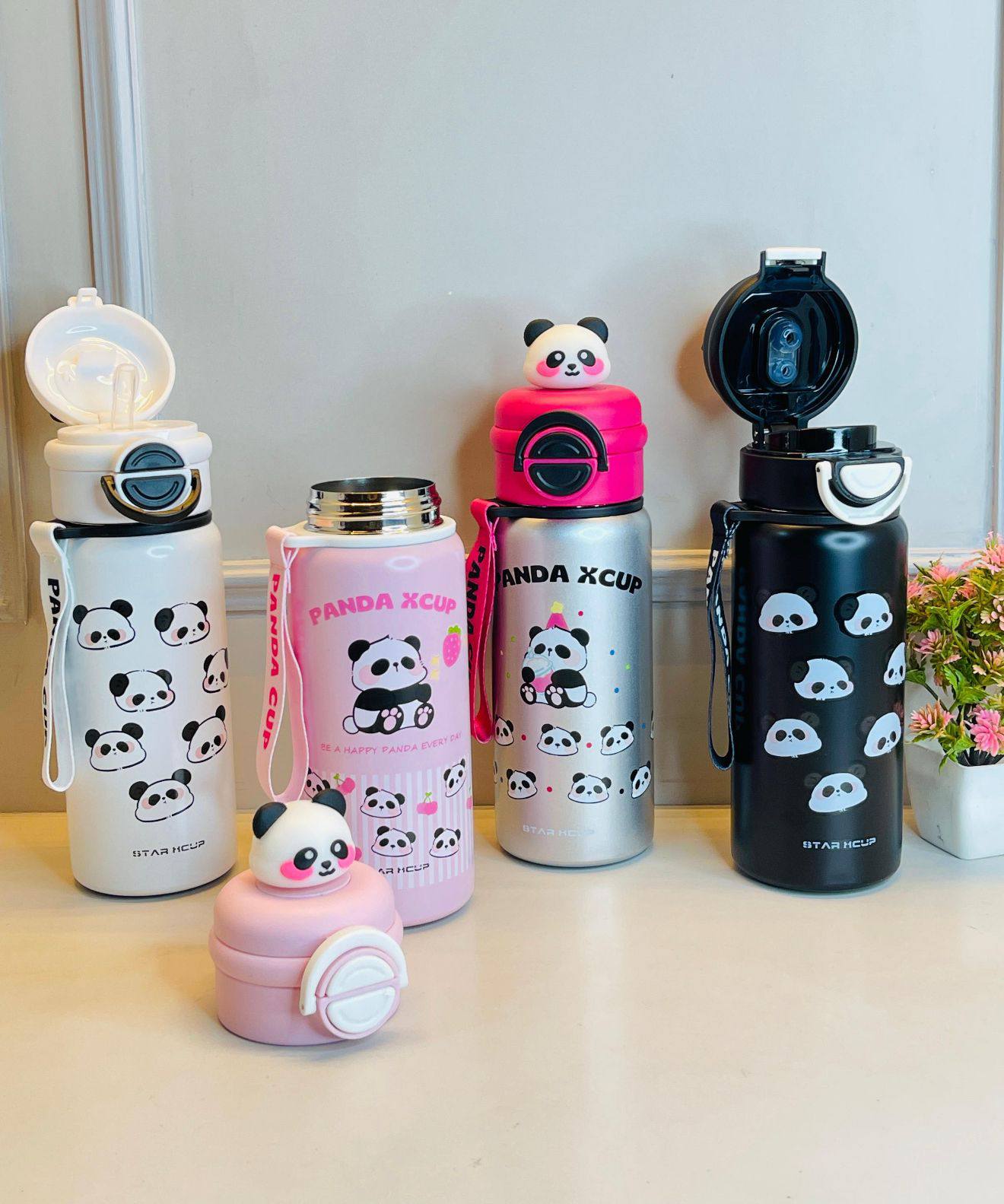 Personalized Super cute Panda Insulated Dual Mouth Sipper 500 ML