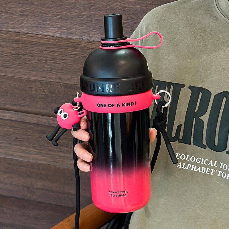 750ml Insulated Vacuum Steel Hanging Sipper Bottle
