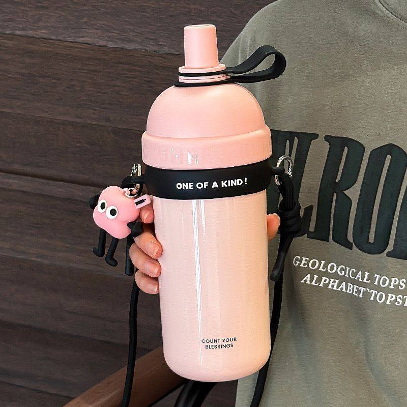 750ml Insulated Vacuum Steel Hanging Sipper Bottle