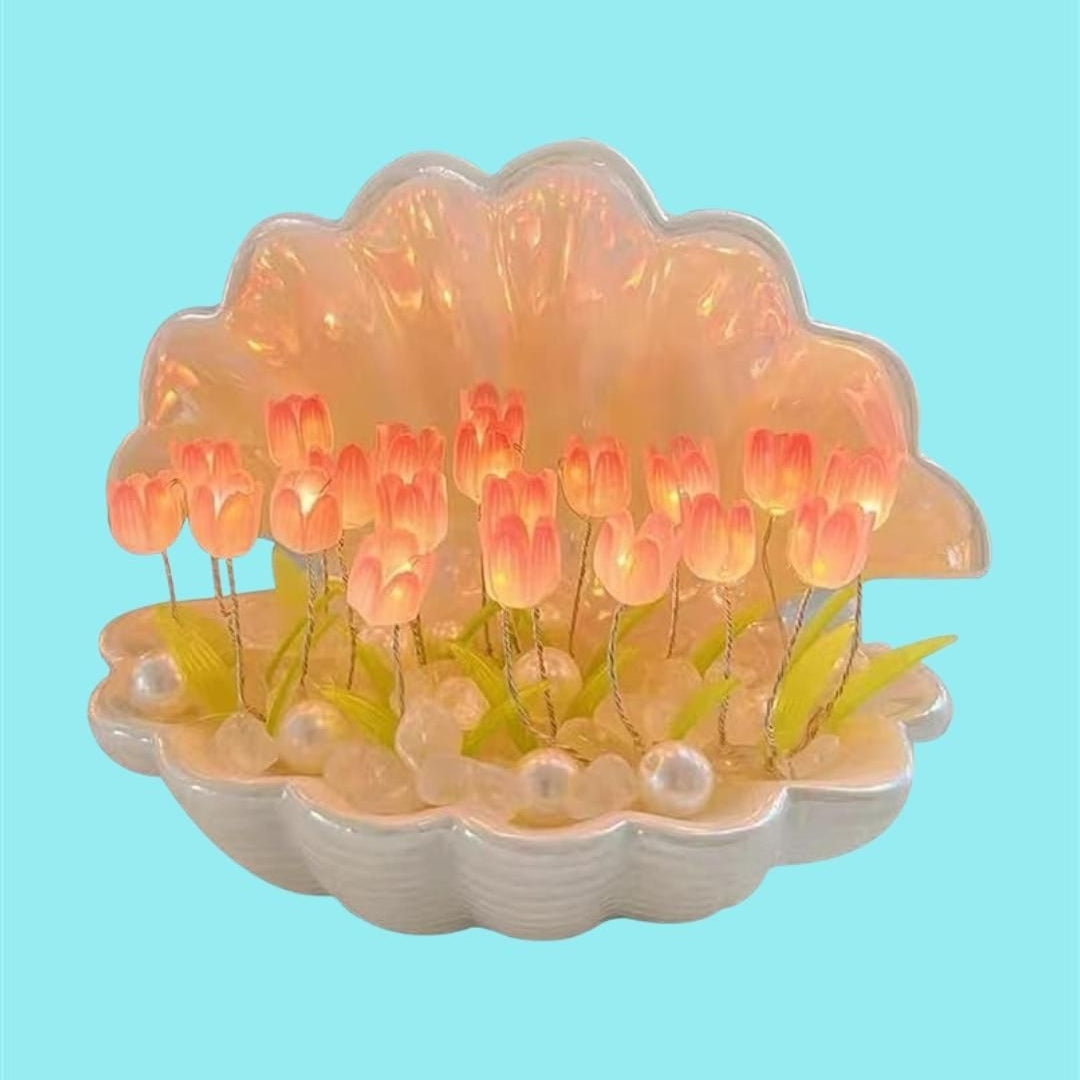 Tulip Night Light Flower Lamp Shell Light