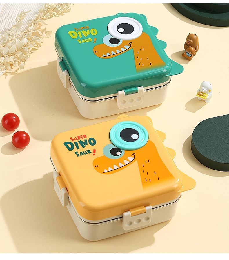 2-Layer Stainless Steel Bento Lunch Box (1120ml + 70ml)