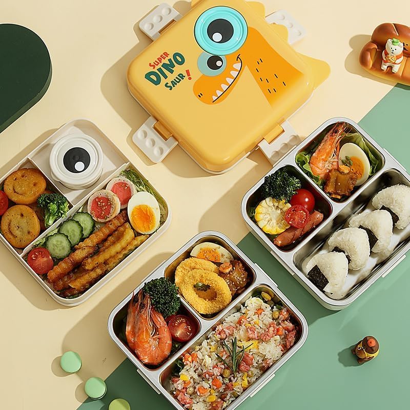 2-Layer Stainless Steel Bento Lunch Box (1120ml + 70ml)