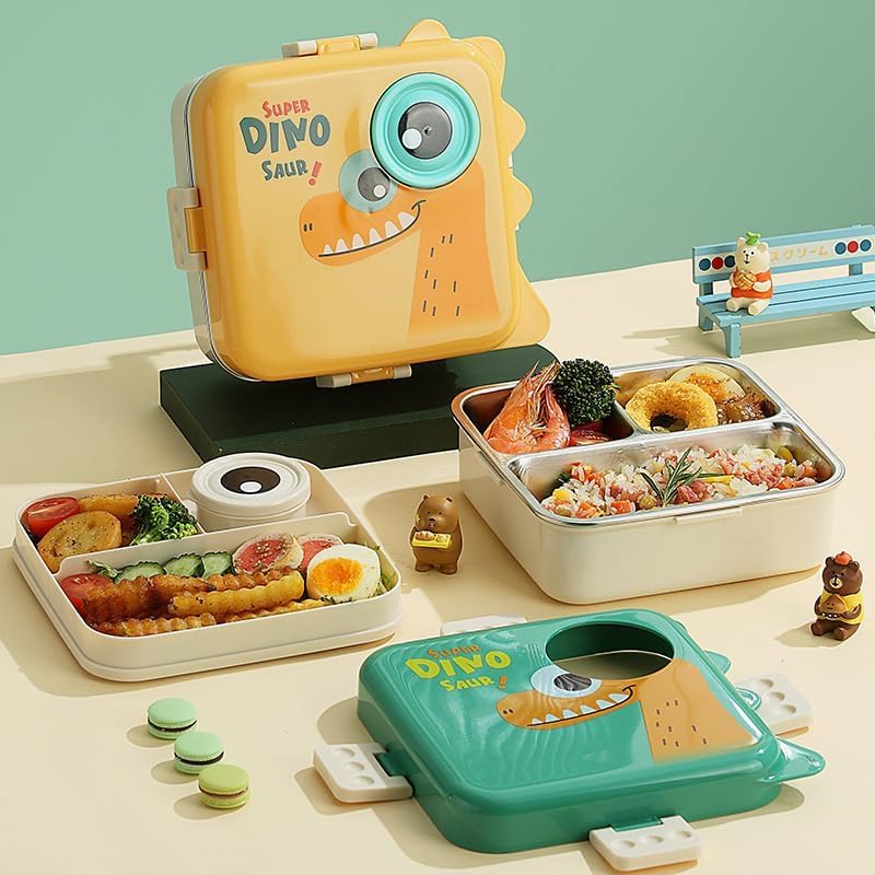 2-Layer Stainless Steel Bento Lunch Box (1120ml + 70ml)