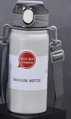 Personalized Double Valve Insulated Stainless Steel Water Bottle with Strap - 800ml