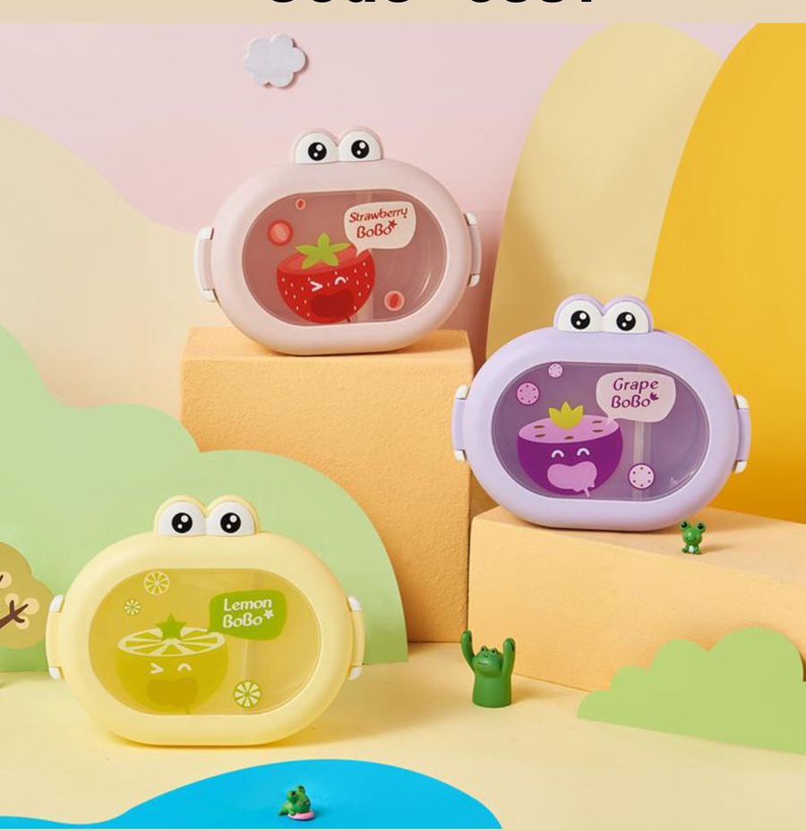 Frog Design Kids Lunch Box – Heavy Duty, Fun & Color Based on Availability