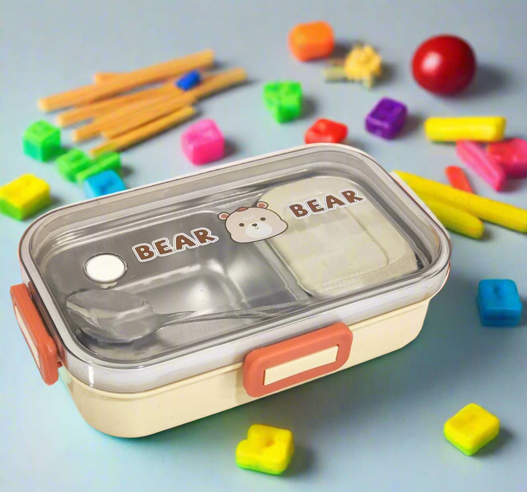 FunBlast 2-Grid Stainless Steel Bento Box with Container