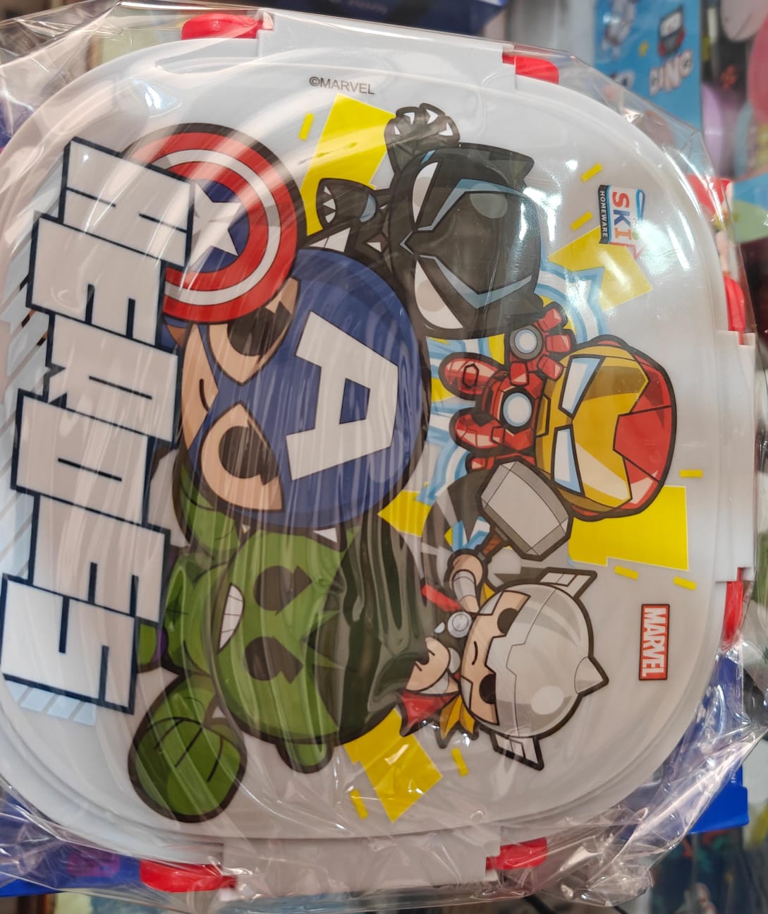 SKI Insulated 3-Grid Stainless Steel Inner Bento Lunch Box with Steel Spoon