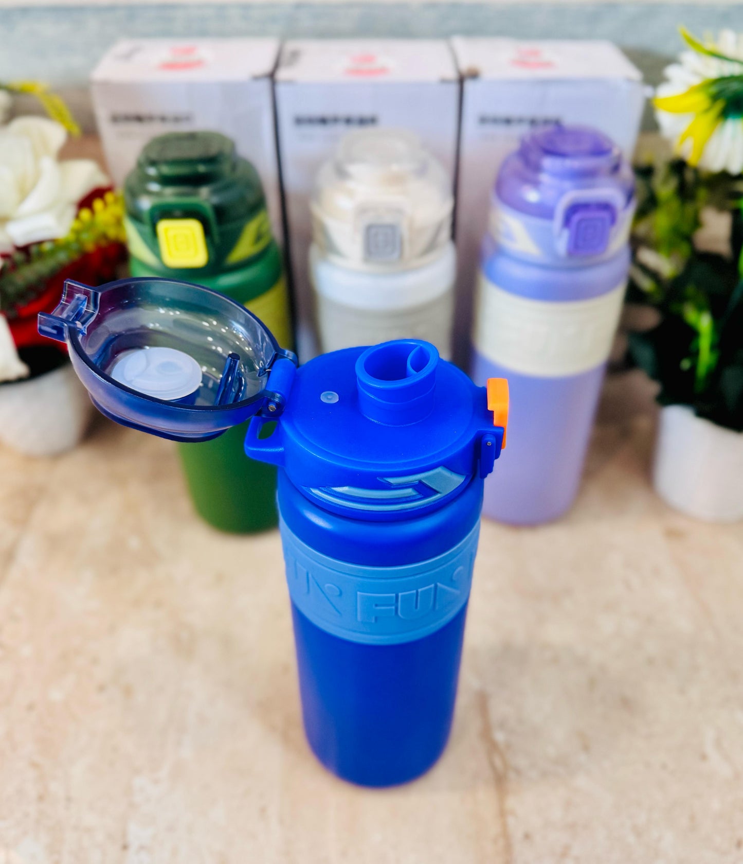 Premium Personalized Insulated Steel Bottle - 680ml, Double Valve, Easy Carry Handle, Leak Proof (SUS 316)