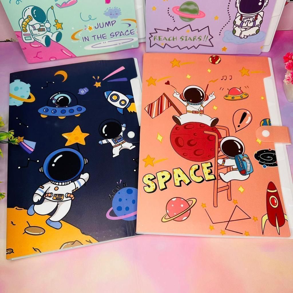 A4 Multi File Folders | Premium Quality | Unicorn & Space Themes