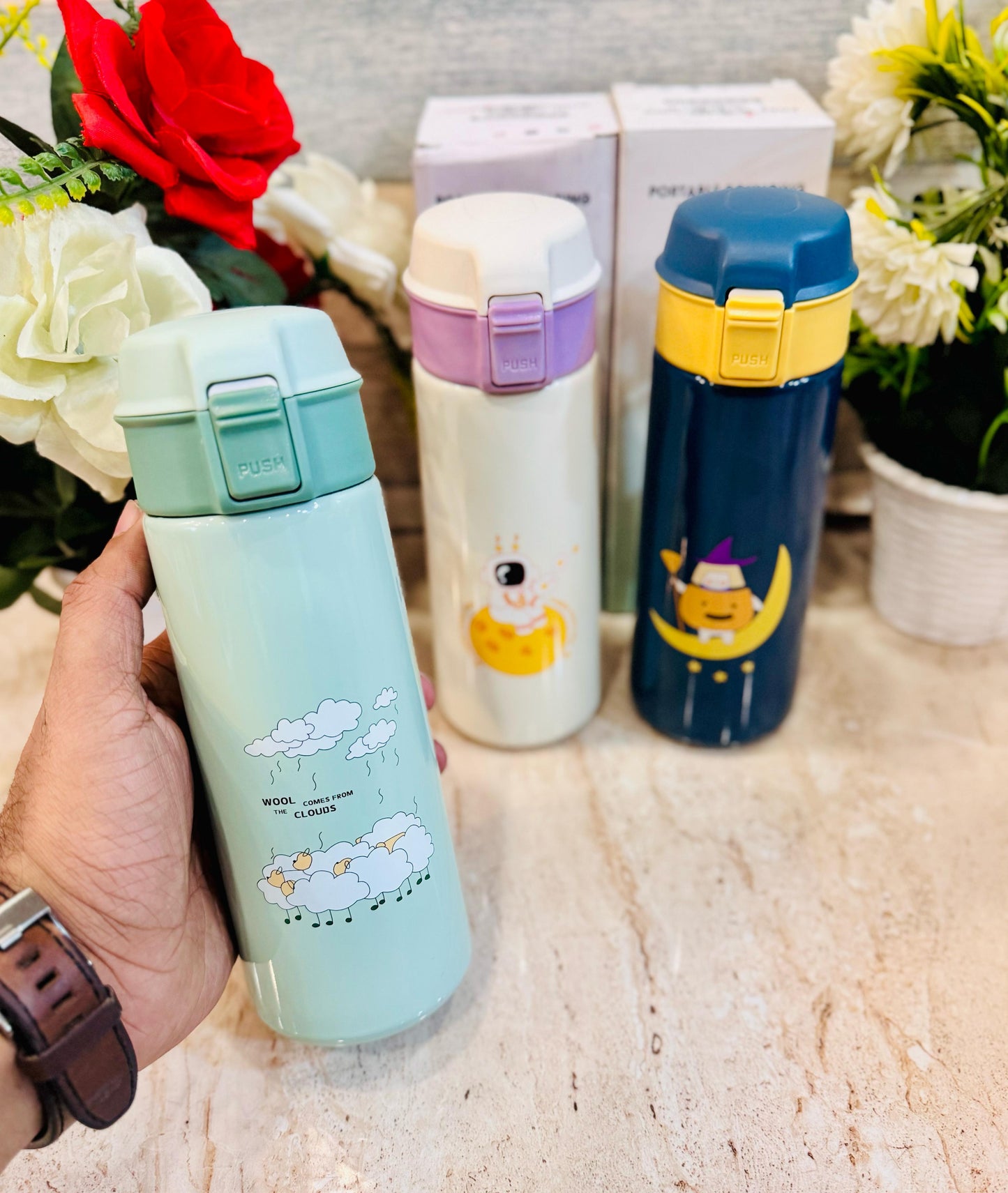 Personalized 500ml Insulated Stainless Steel Spout Mouth Bottle
