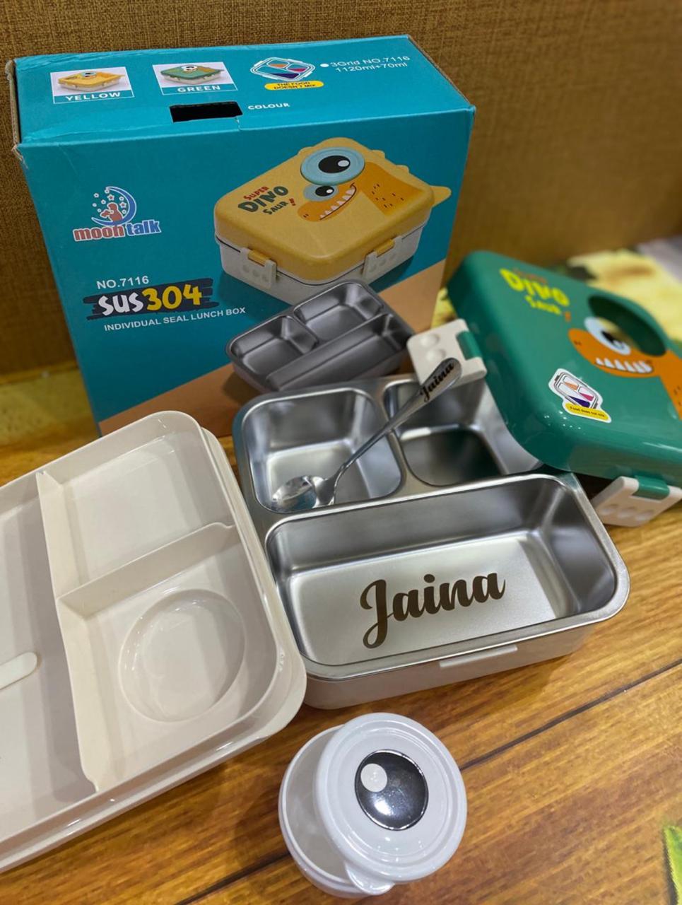 2-Layer Stainless Steel Bento Lunch Box (1120ml + 70ml)
