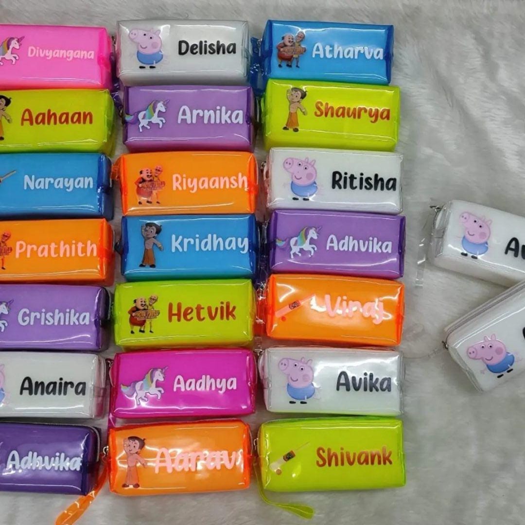 Multicolor Customizable Pouch / Kids Pencil Case (1pc)