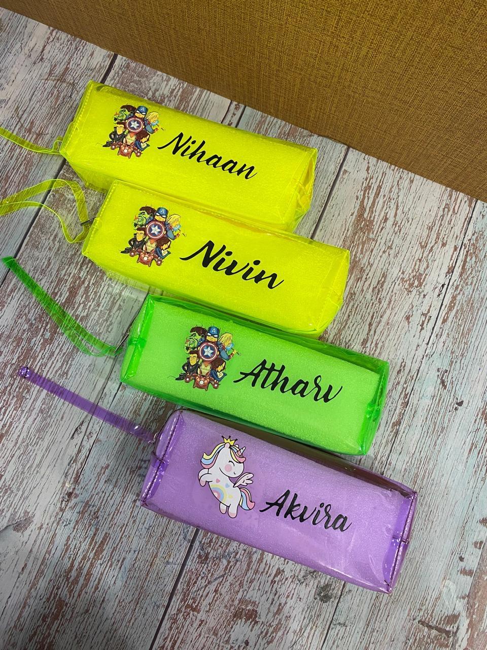 Multicolor Customizable Pouch / Kids Pencil Case (1pc)