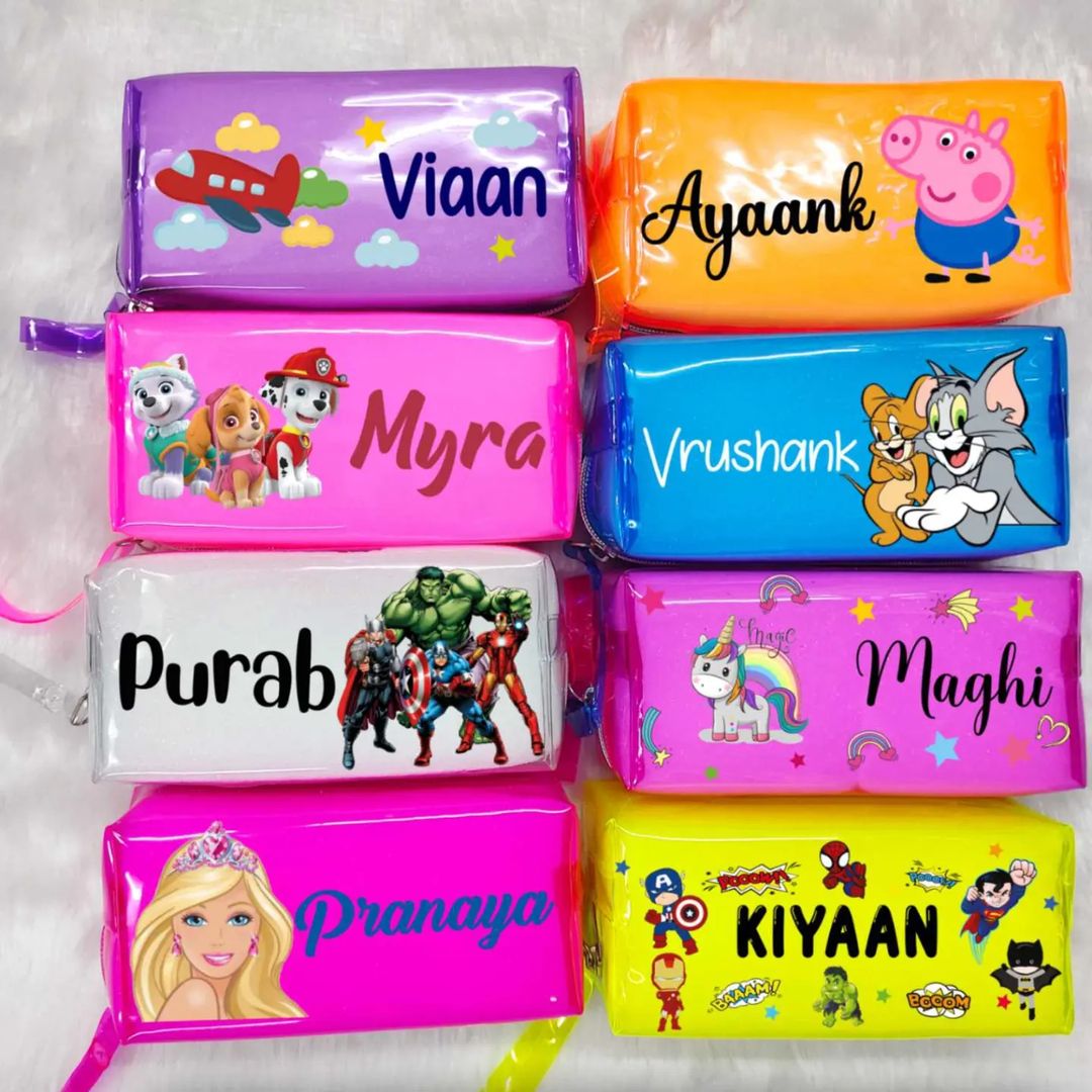 Multicolor Customizable Pouch / Kids Pencil Case (1pc)