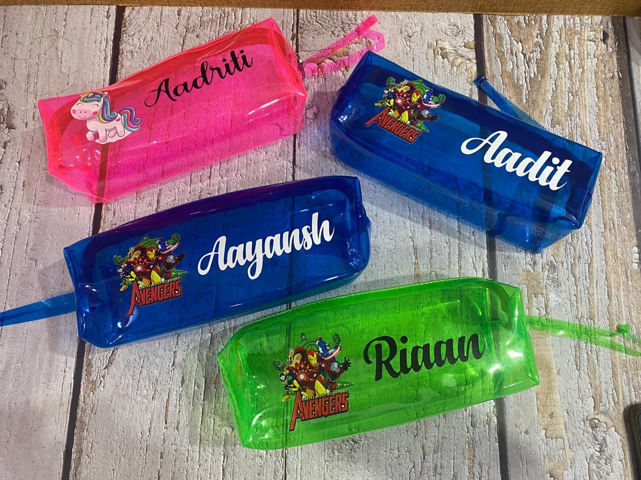 Multicolor Customizable Pouch / Kids Pencil Case (1pc)