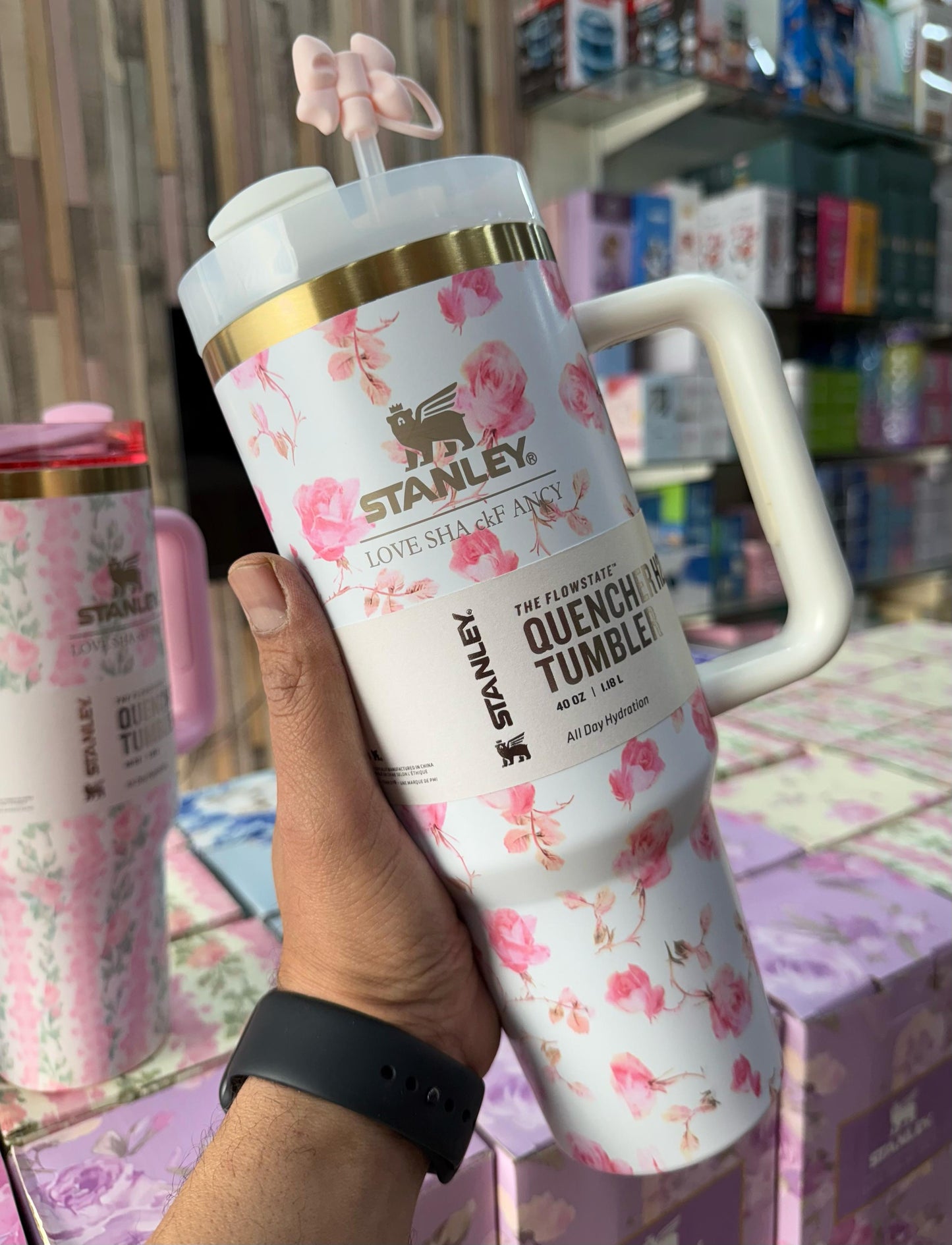 Stanley Cup Quencher Loveshack Edition 1200ml (40 OZ) with Straw Cover
