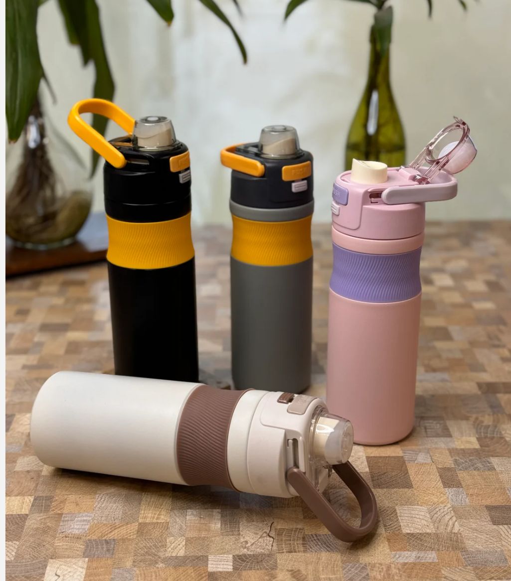 Premium Personalized 600ml Insulated Stainless Steel Water Bottle with Dual mouth