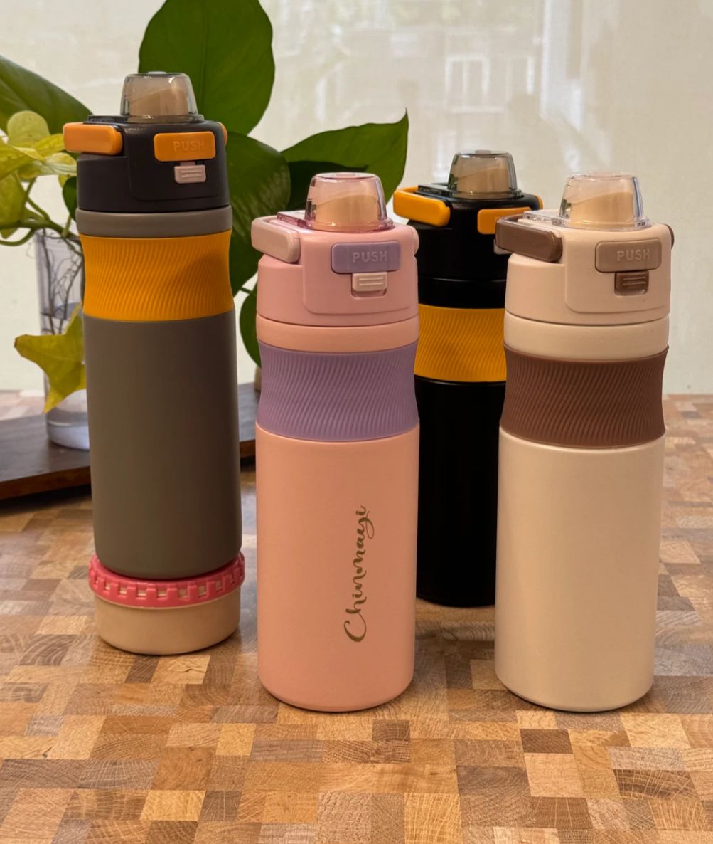 Premium Personalized 600ml Insulated Stainless Steel Water Bottle with Dual mouth
