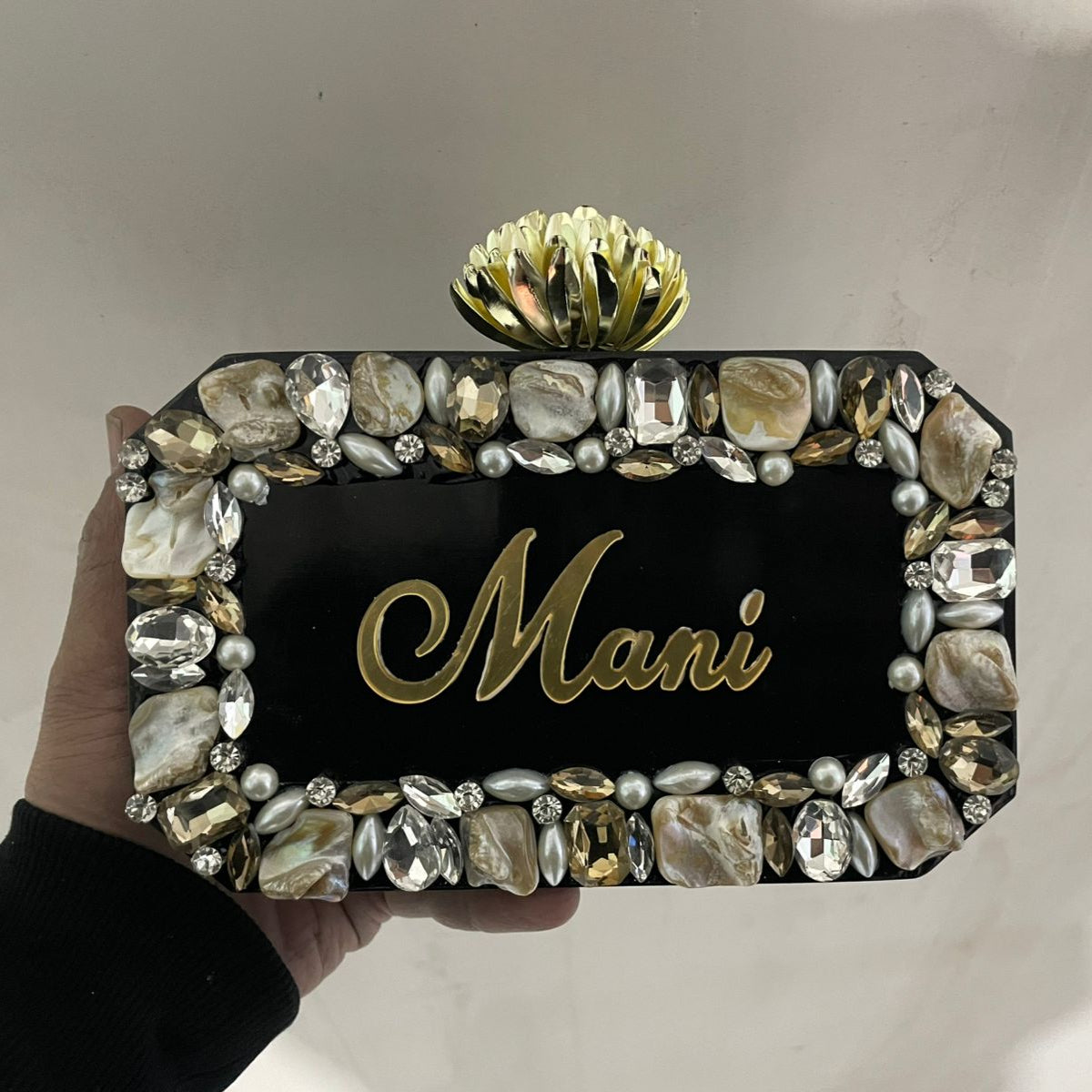 Luxurious Resin Clutch with Custom Name