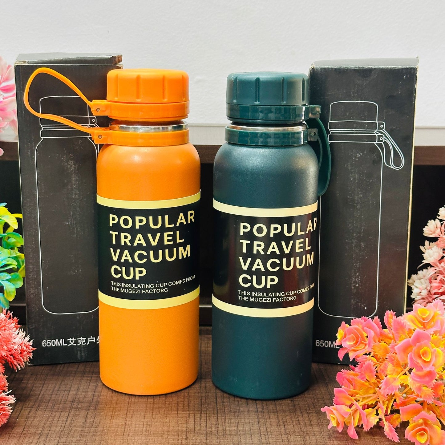 Personalized Travel Vacuum Cup - 650ml Insulated Stainless Steel Bottle