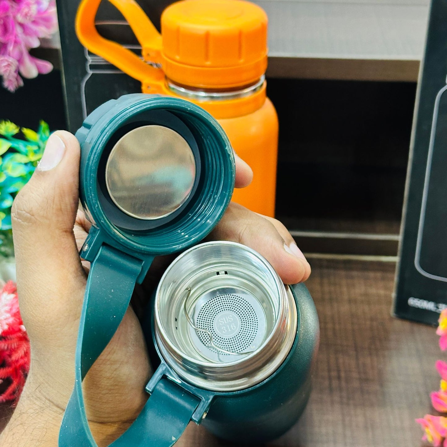 Personalized Travel Vacuum Cup - 650ml Insulated Stainless Steel Bottle