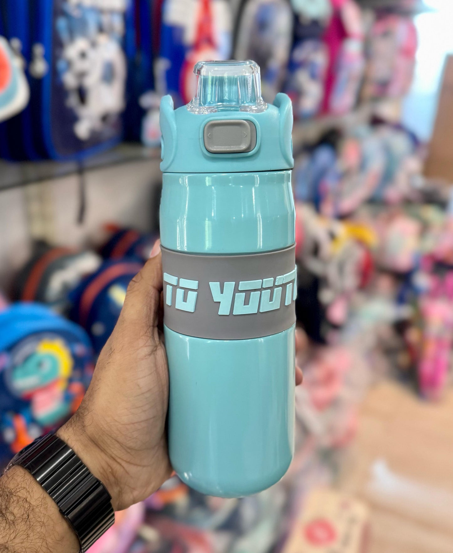 Premium Personalized Insulated Steel Bottle - 680ml, Double Valve, Easy Carry Handle, Leak Proof (SUS 316)