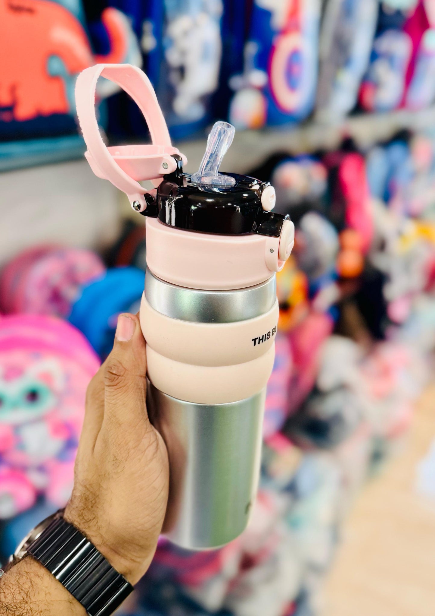 Premium Personalized 600ml Insulated Stainless Steel Water Bottle with Dual mouth