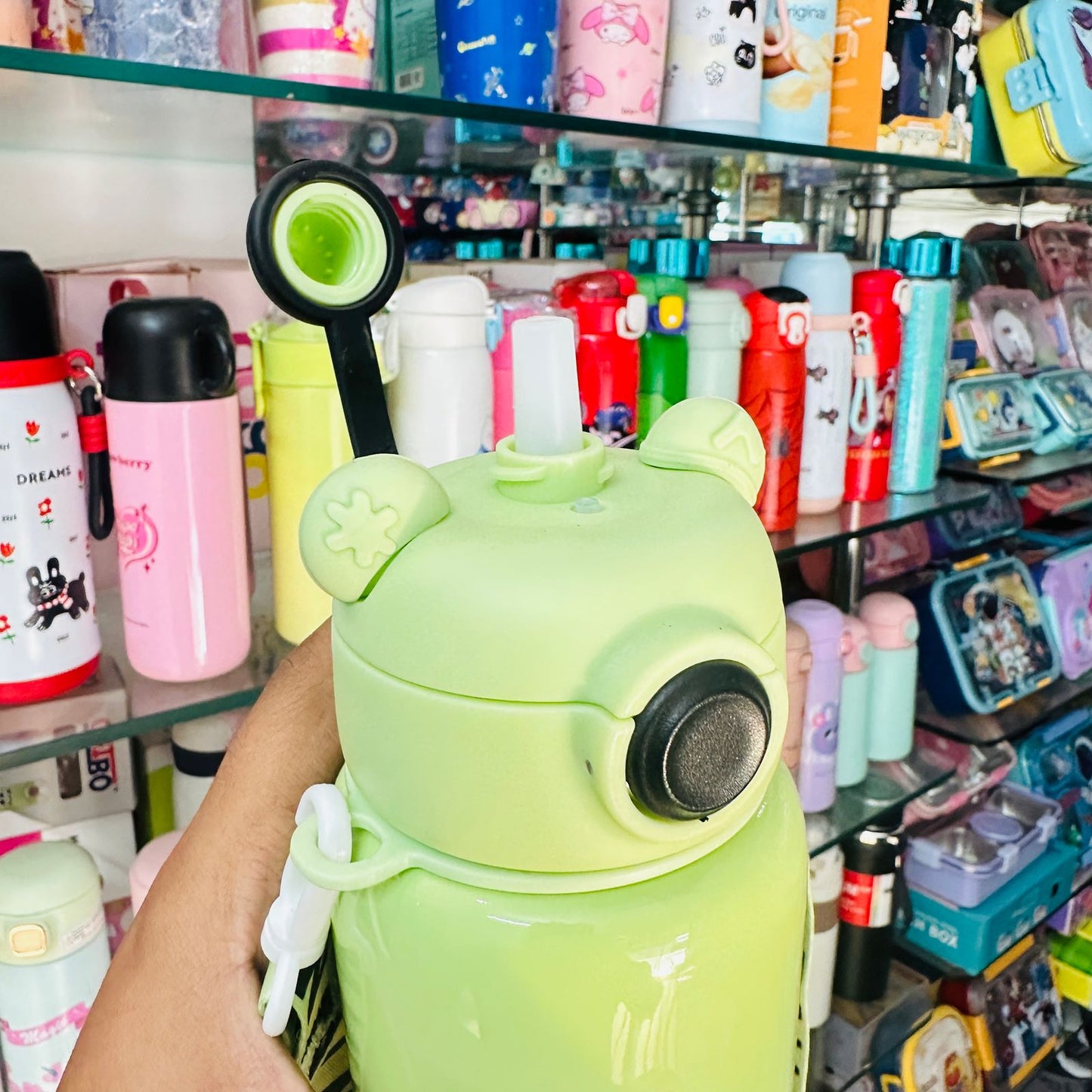 620ml Insulated Stainless Steel Water Bottle with 2-Way Drinking, Adjustable Strap & Fun Stickers – Leak-Proof & Customizable