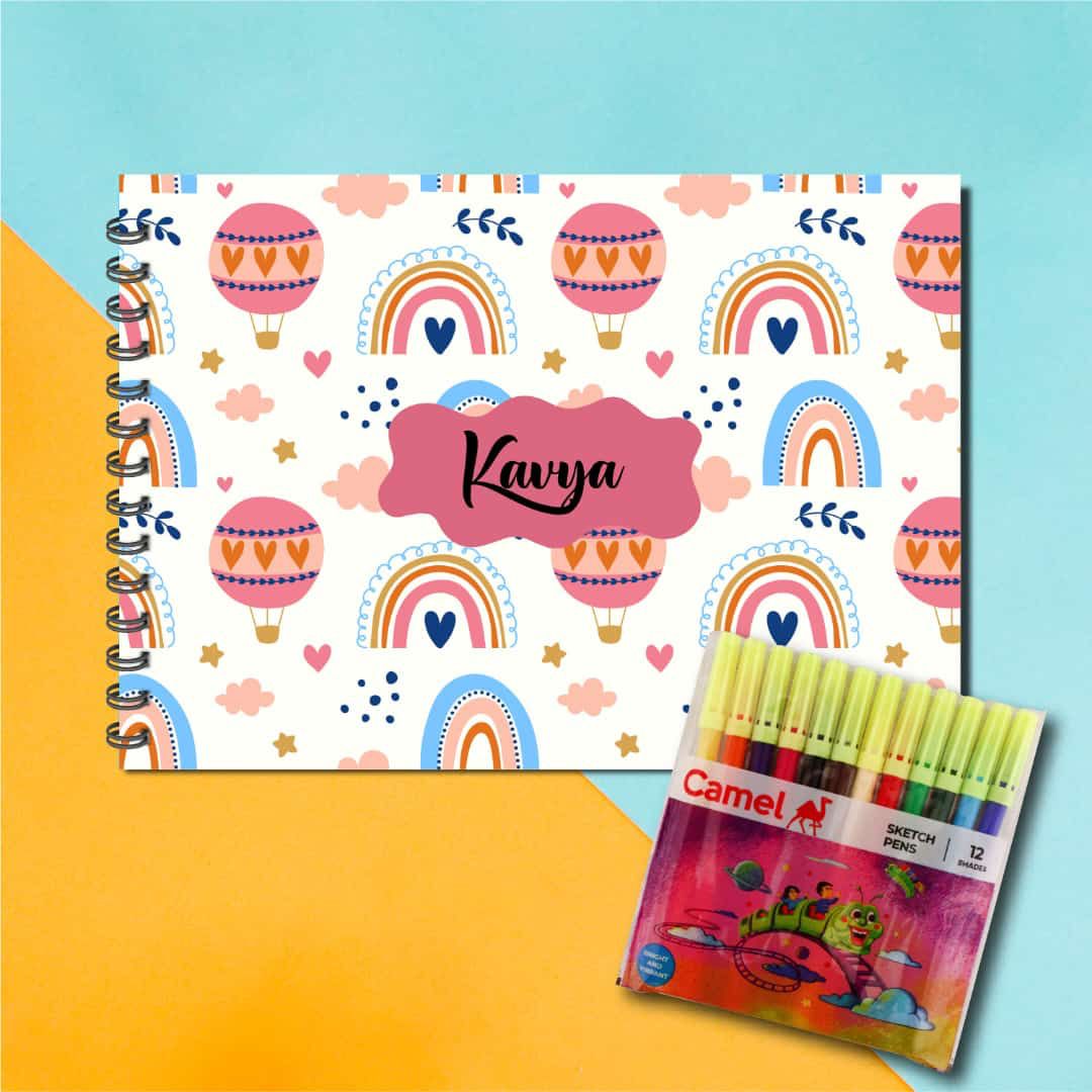 Personalized Kids Sketchbook & Sketch Pen Set