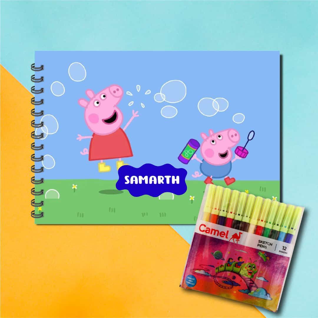 Personalized Kids Sketchbook & Sketch Pen Set
