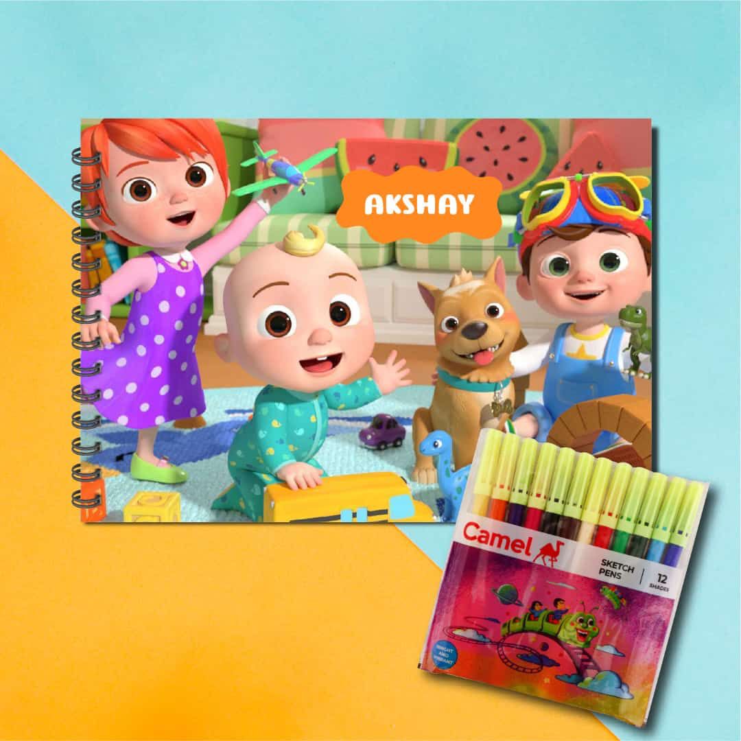 Personalized Kids Sketchbook & Sketch Pen Set