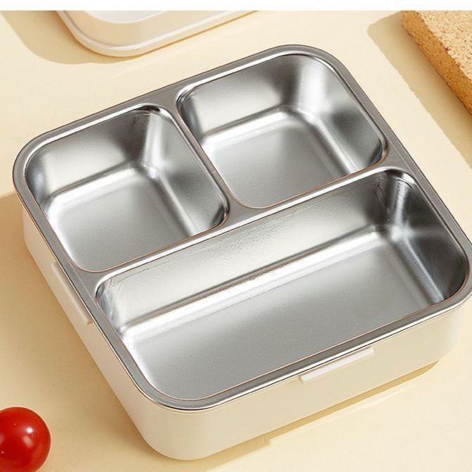 2-Layer Stainless Steel Bento Lunch Box (1120ml + 70ml)