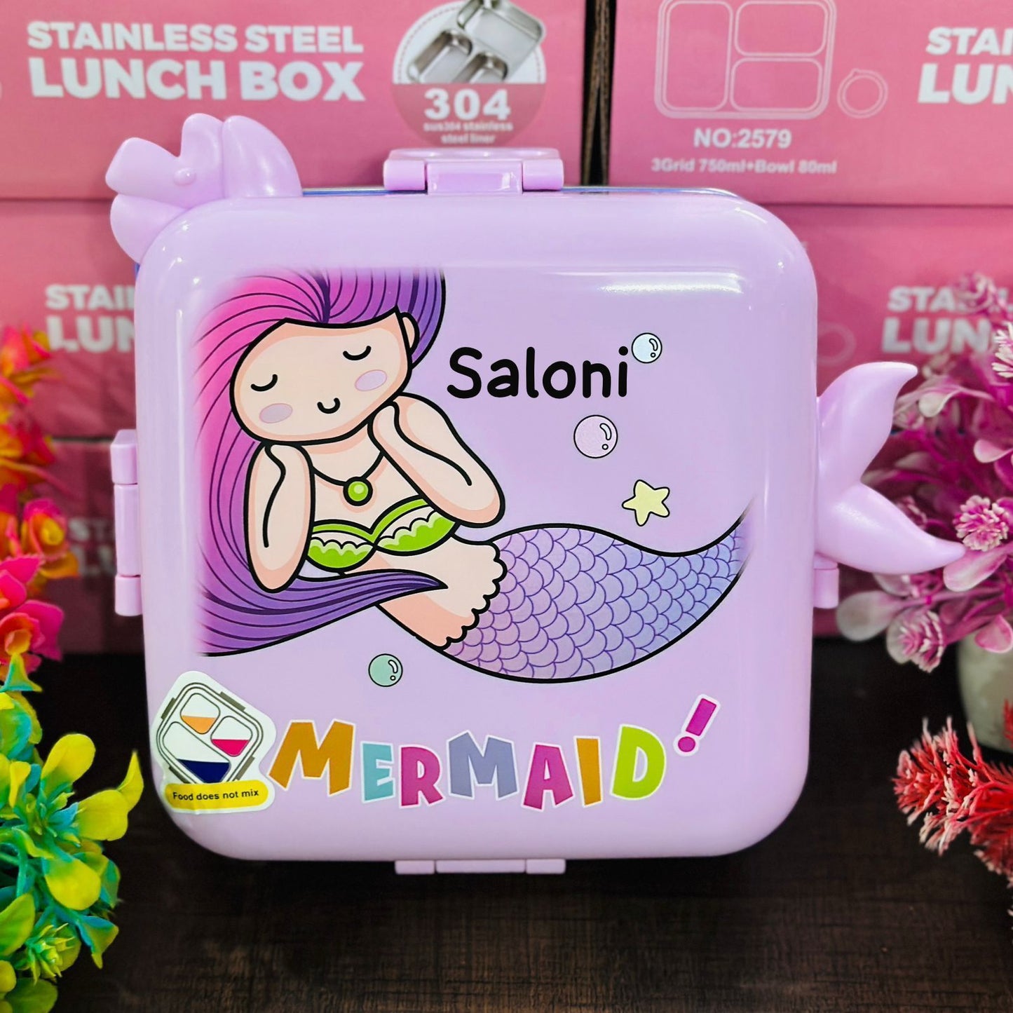 2-Layer Stainless Steel Bento Lunch Box (1120ml + 70ml)