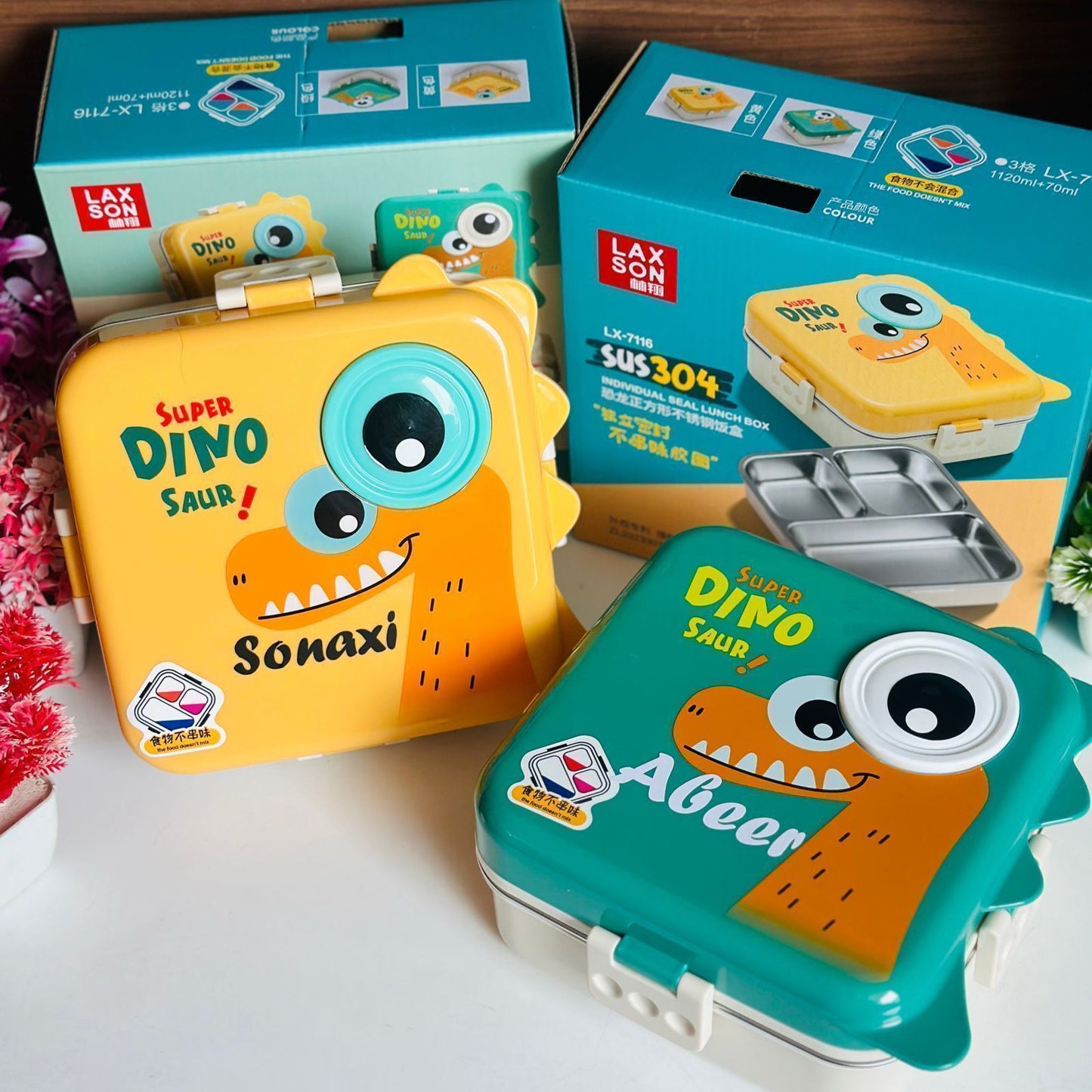2-Layer Stainless Steel Bento Lunch Box (1120ml + 70ml)