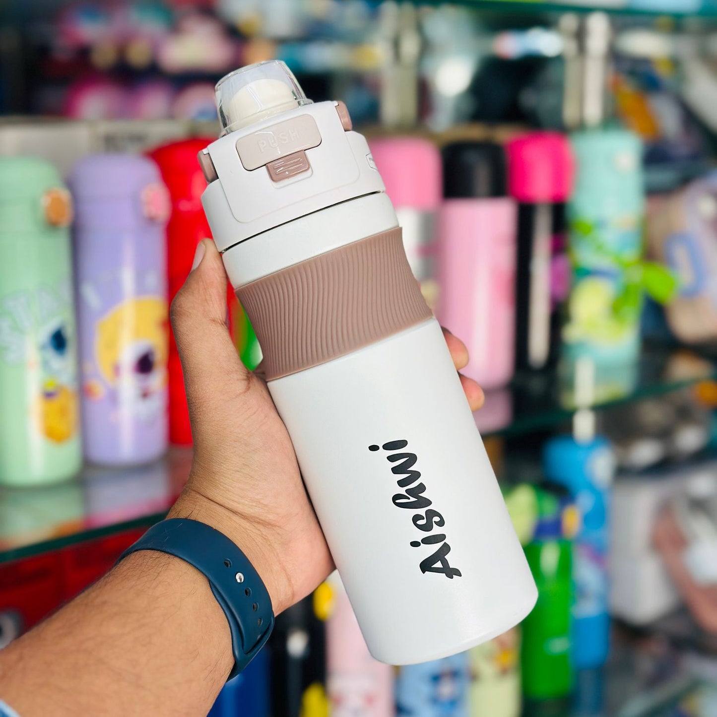 Premium Personalized 600ml Insulated Stainless Steel Water Bottle with Dual mouth