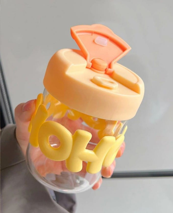 New Trendy Glass Tumbler Mug with Lid & Silicon Sleeve - Ideal Return Gift