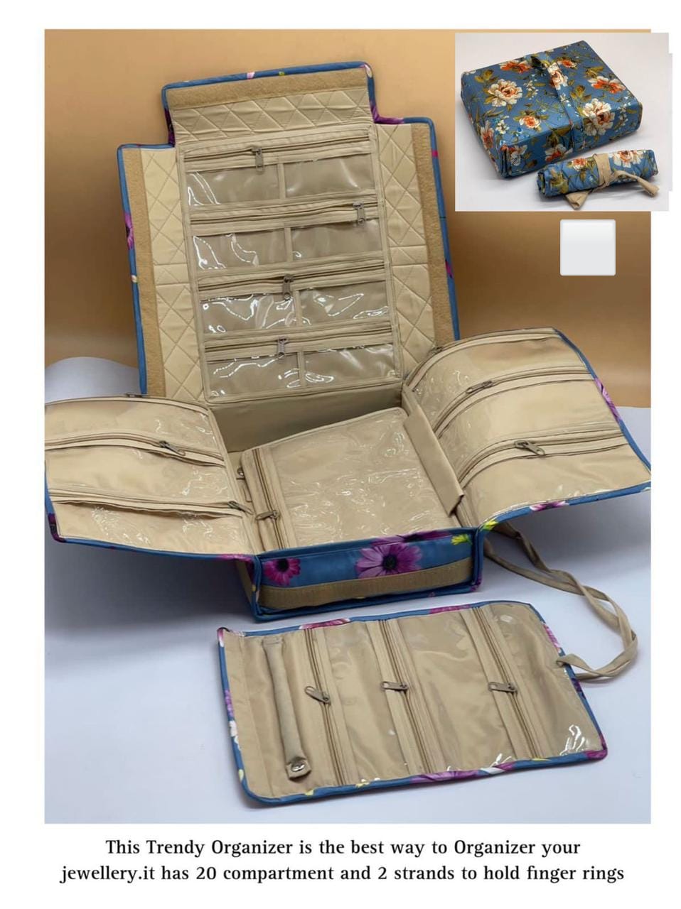 Flower Print Jewellery Organizer