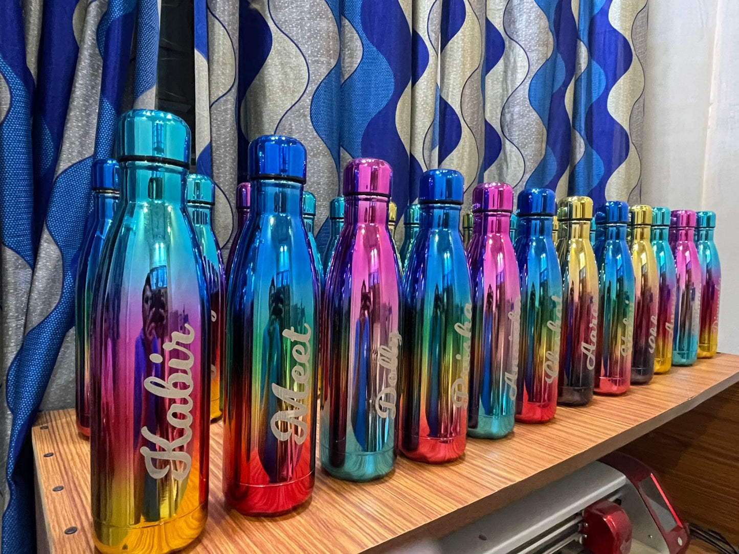 1000 ML Thermostat Rainbow Stainless Steel Bottle – Personalized Hot and Cold Flask