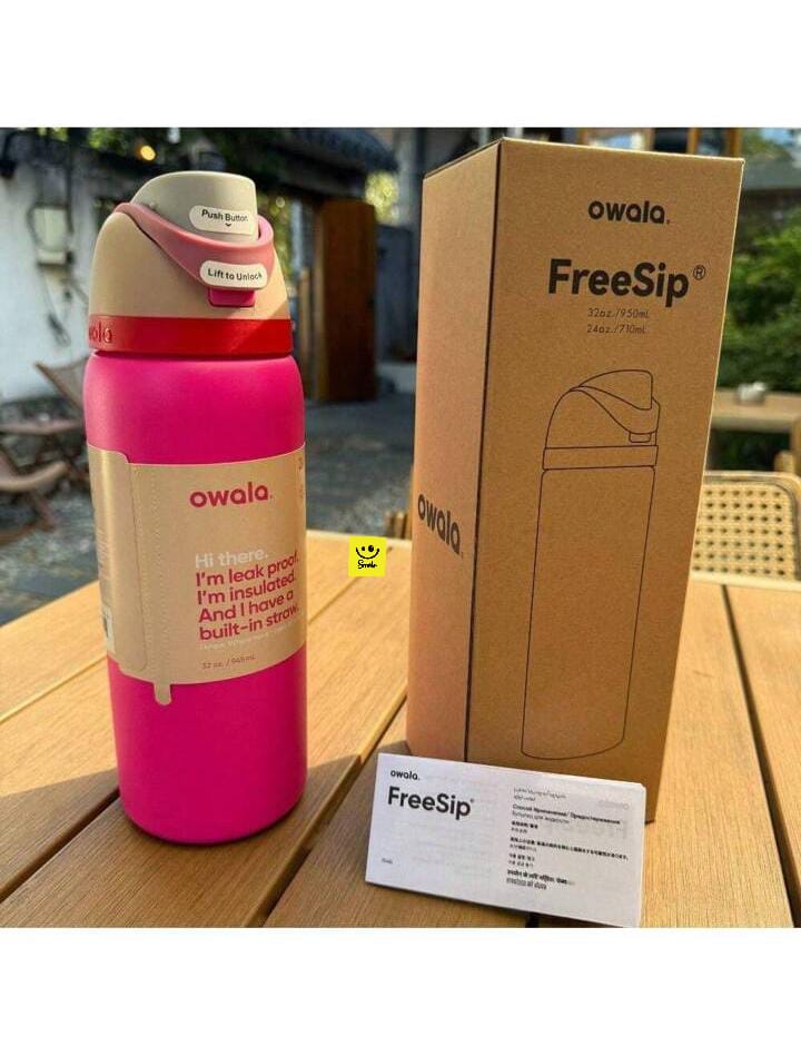 Owala FreeSip Insulated Stainless Steel Water Bottle with Built-in Straw – 680ml BPA-Free Travel and Sports Flask