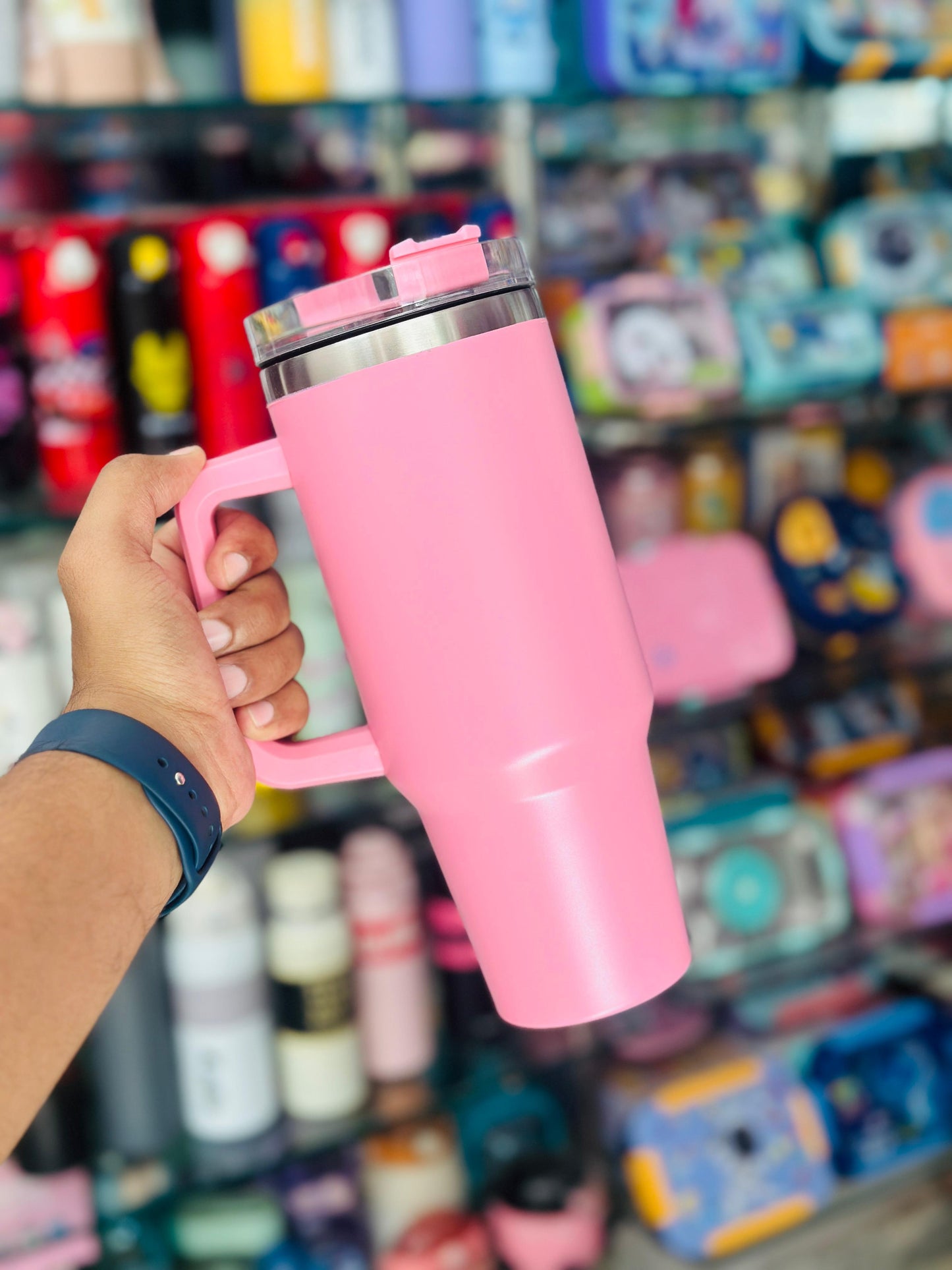 Personalized 1200 ml Stainless Steel Insulated Tumbler with Handle and Straw