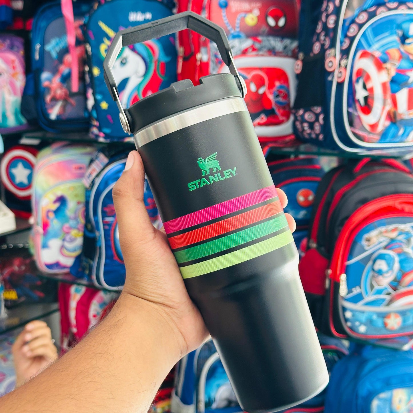 Stanley 900ml Stainless Steel Insulated Tumbler with Handle and Straw – Original Leak-Proof Travel Mug