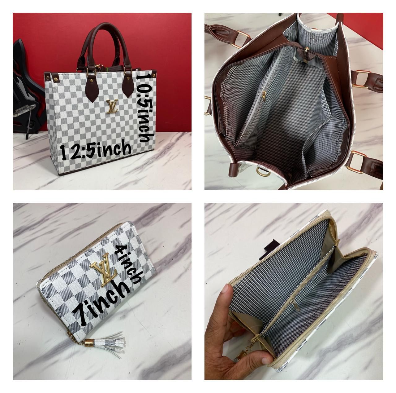 Luxury Designer-Inspired Tote Bag & Wallet Combo