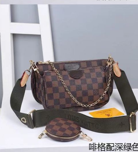 LV Leather Slingbag & round Pouch | 12A High-End Quality | Sizes 5–9