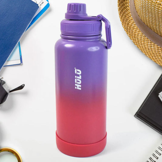 PinkAura Customize Two Tone Pink Stainless Steel Water Bottle (1000ml)