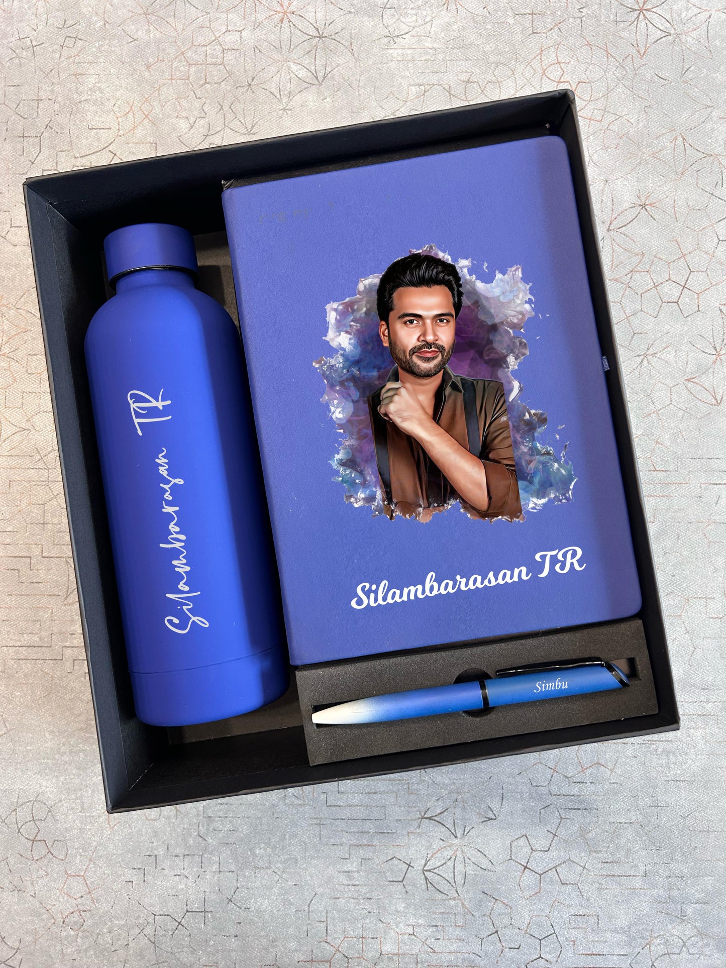 Personalized Gift Set - Bottle, Dairy & Pen