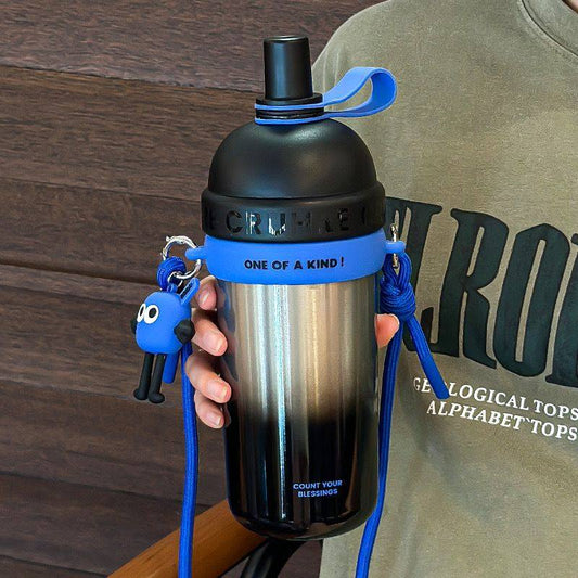 750ml Insulated Vacuum Steel Hanging Sipper Bottle