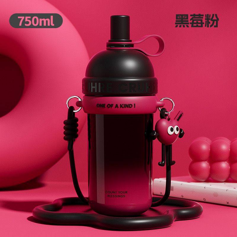 750ml Insulated Vacuum Steel Hanging Sipper Bottle
