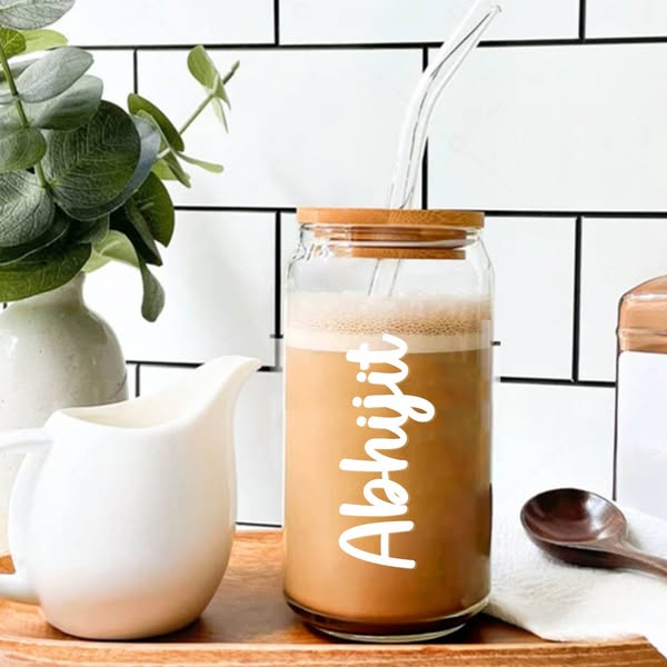 Luxe Personalized Glass Cola Can – Premium, Sustainable & Stylish Drinkware