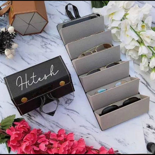 Handy & Trendy Personalized Sunglasses Organizer Box – 5 Layer Storage for Ultimate Protection!
